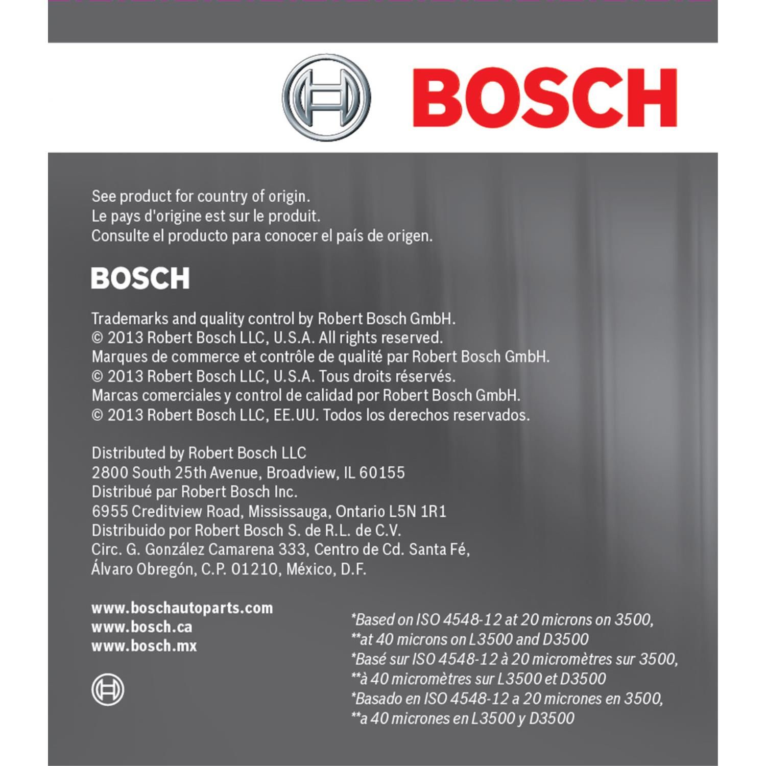 Filtro de Aceite Bosch 3325