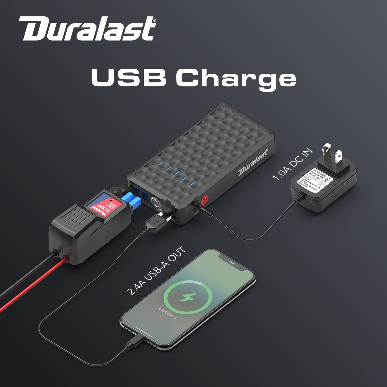 Arrancador de Bateria Portatil Duralast de Litio, 800 W, DL800L