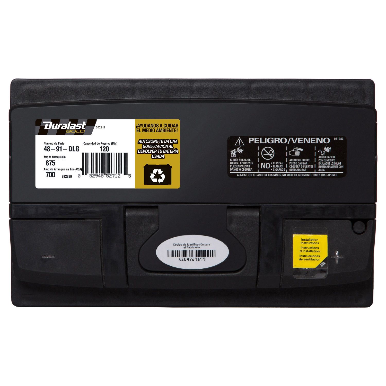 Bateria Duralast Gold Grupo BCI 48-91 48-91-DLG