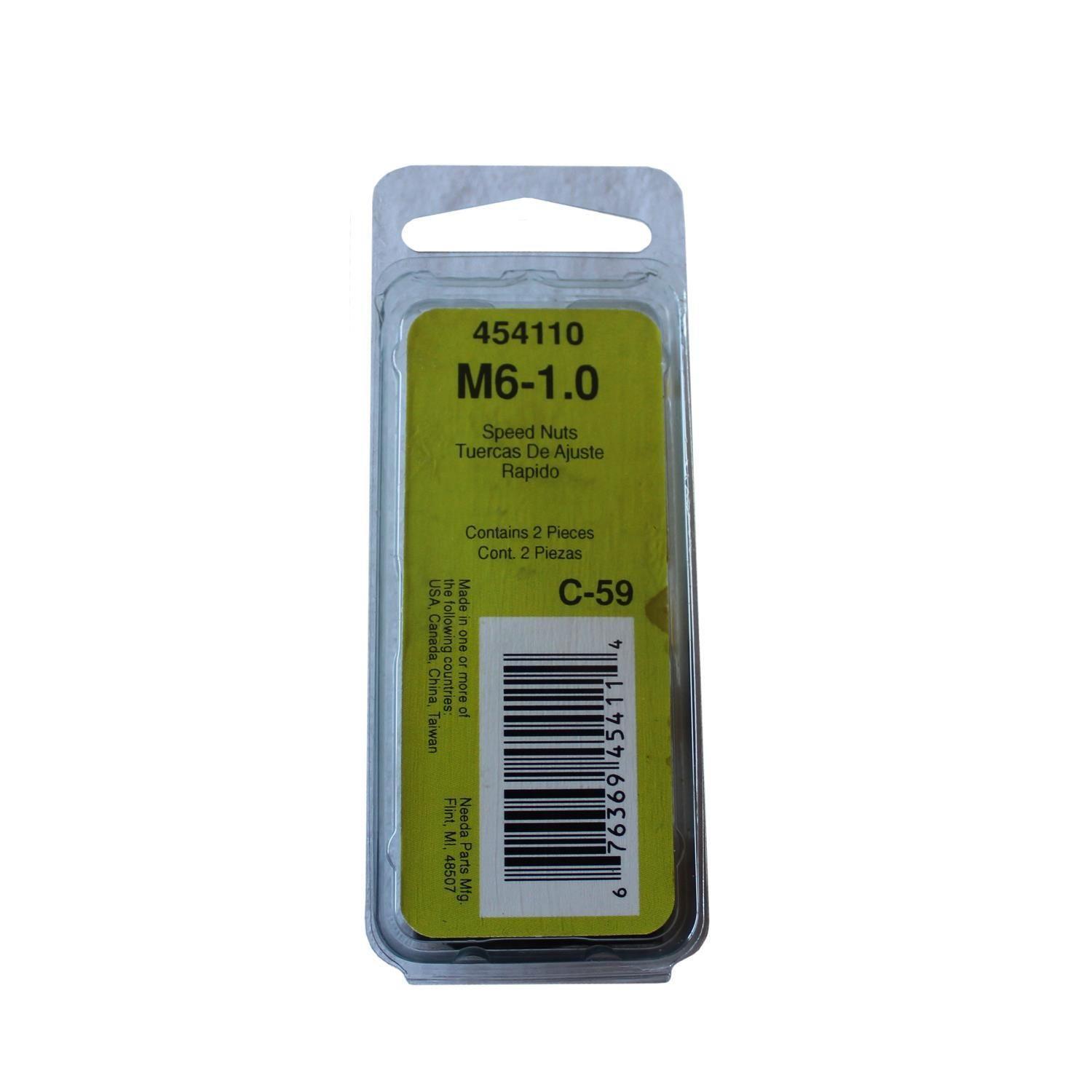 Needa Parts Tuerca de Ajuste Rapido M6-1.0 2 piezas