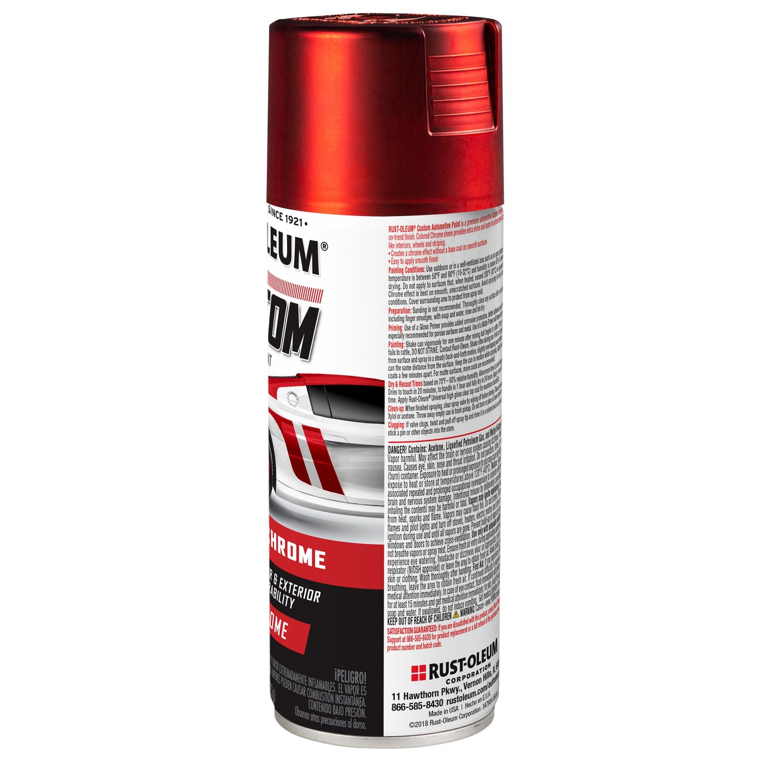 Rust-Oleum Pintura en Aerosol Personalizada Calidad Premium Cromo Rojo