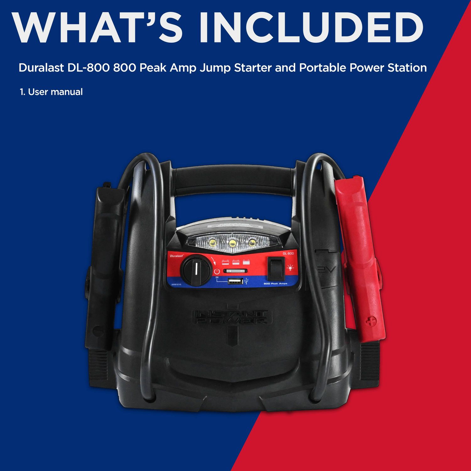 Arrancador de Bateria Portatil Duralast de 800 Amps