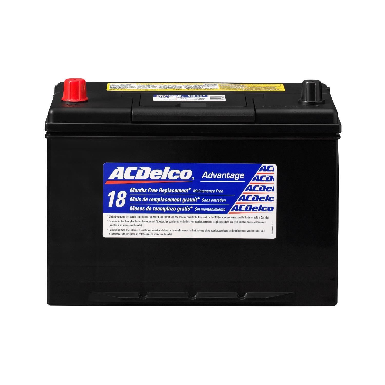 ACDelco Advantage Battery BCI Group Size 27 630 CCA 27S