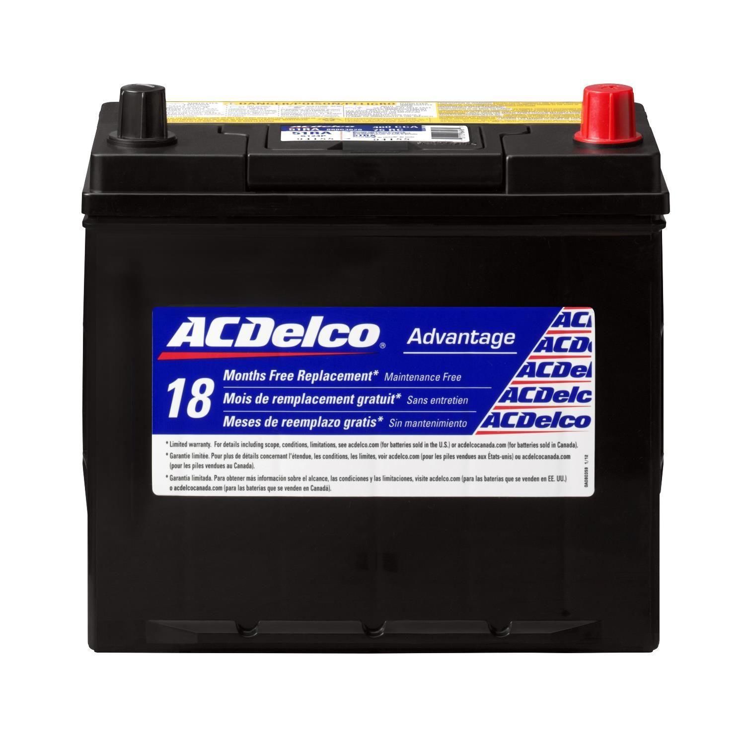 ACDelco Advantage Battery 51RS Group Size 51R 460 CCA