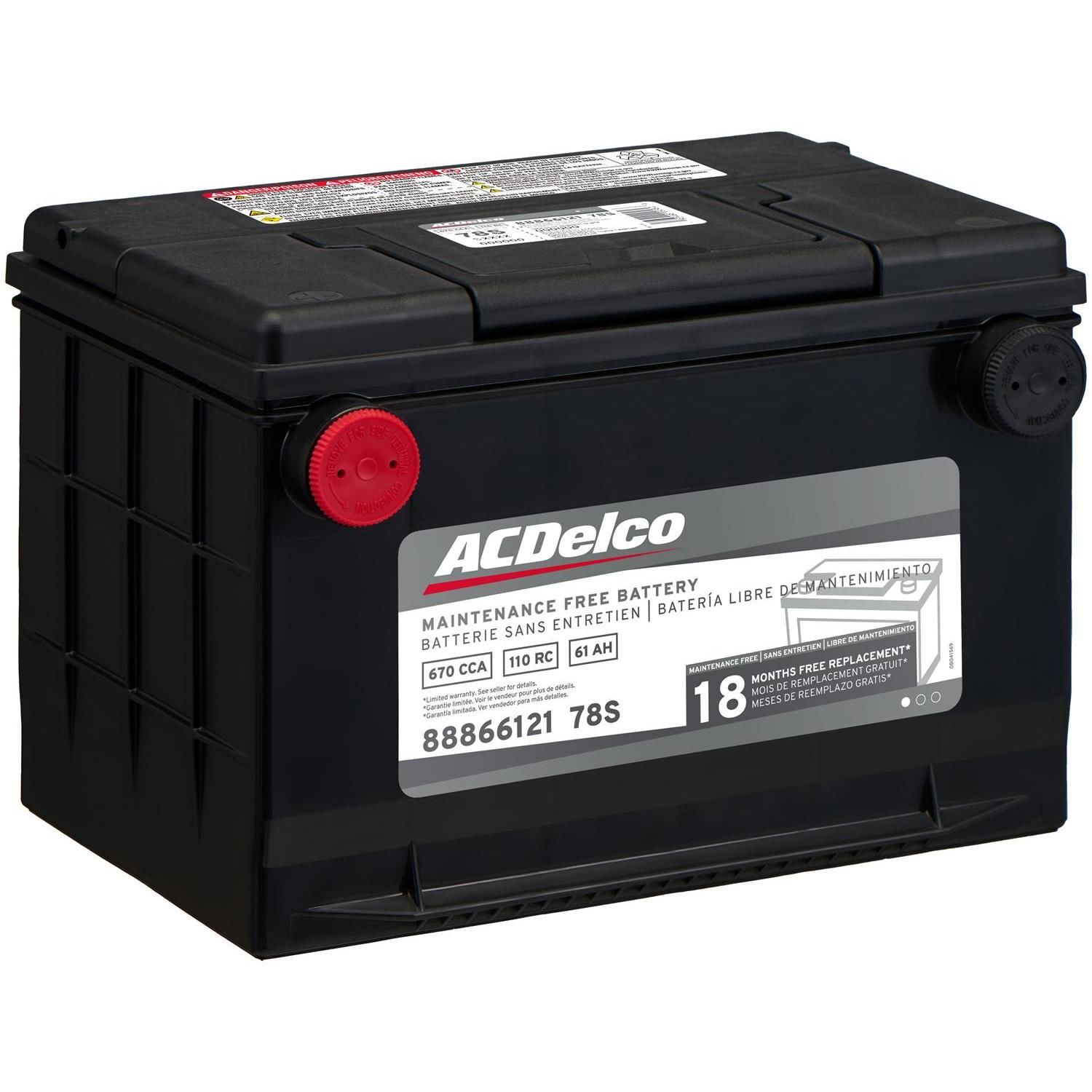 ACDelco Advantage Battery 78S Group Size 78 670 CCA