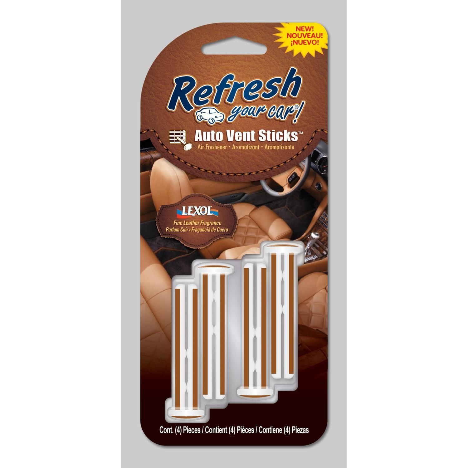 Refresh Your Car Vent Air Freshener Lexol Leather Scent 4 Piece
