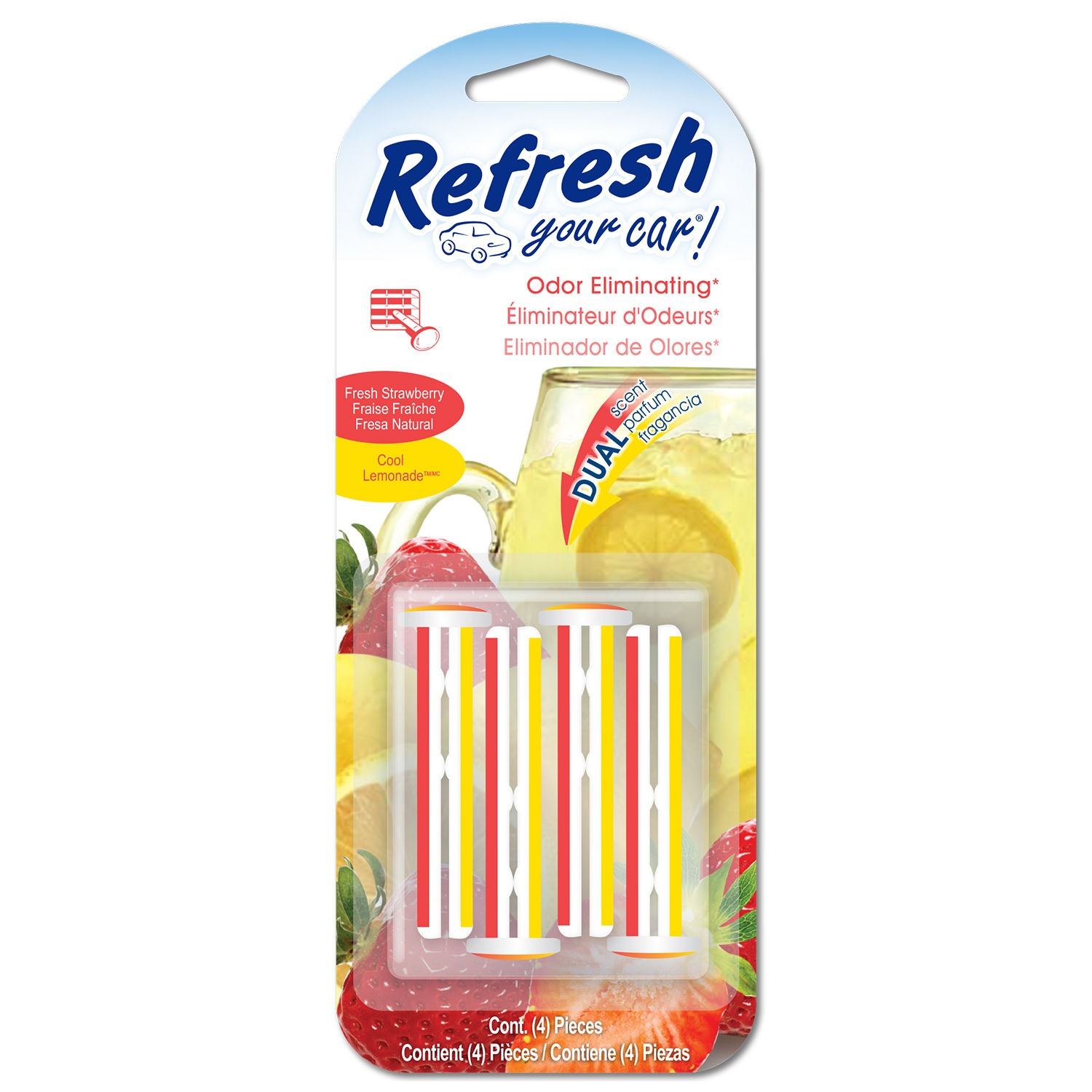 Refresh Your Car Vent Air Freshener Fresh Strawberry/ Cool Lemonade