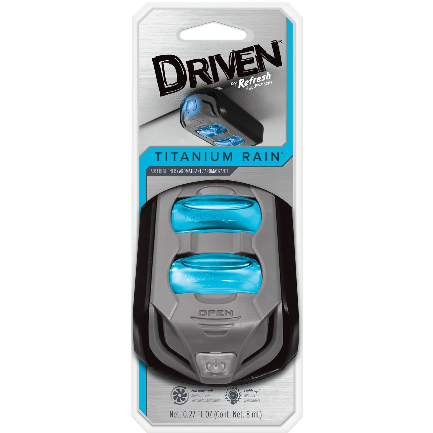 Driven Visor Air Freshener Titanium Rain Scent 1 Piece 0.27oz