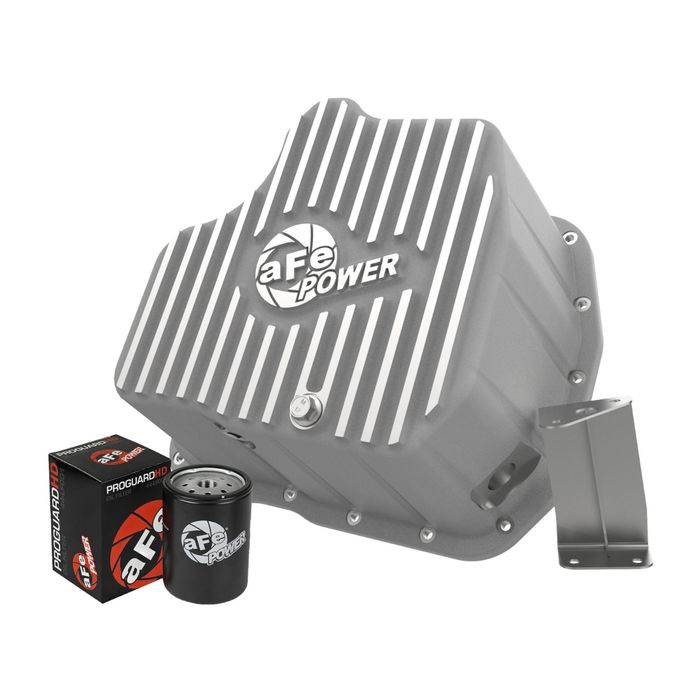 aFe Power Street Series Engine Oil Pan Raw with Machined Fins