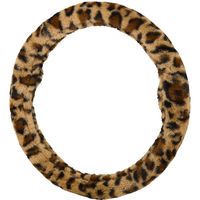 Bell Leopard Fluffy Thumb Grip 14in to 15in Steering Wheel Cover