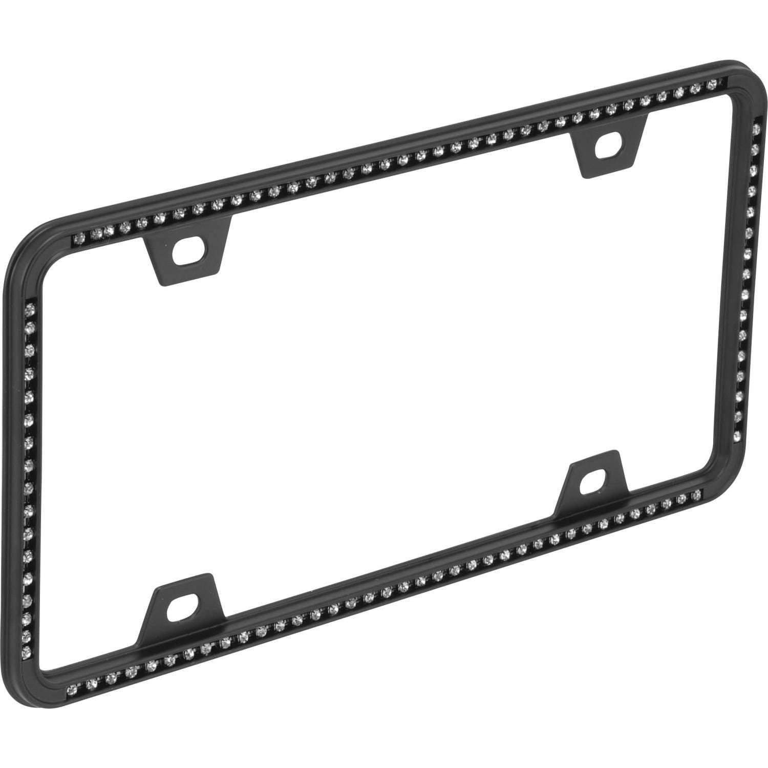 rhinestone license plate frame autozone