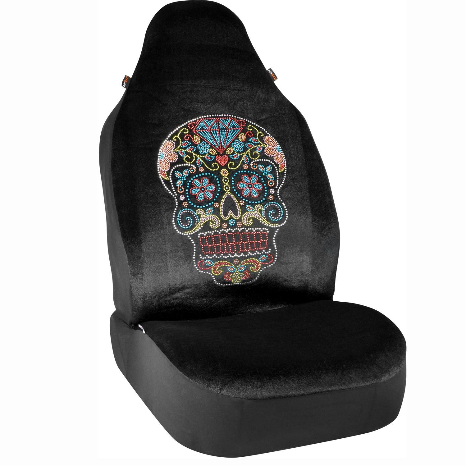 Bell Automotive Seat Cover Studded Skull