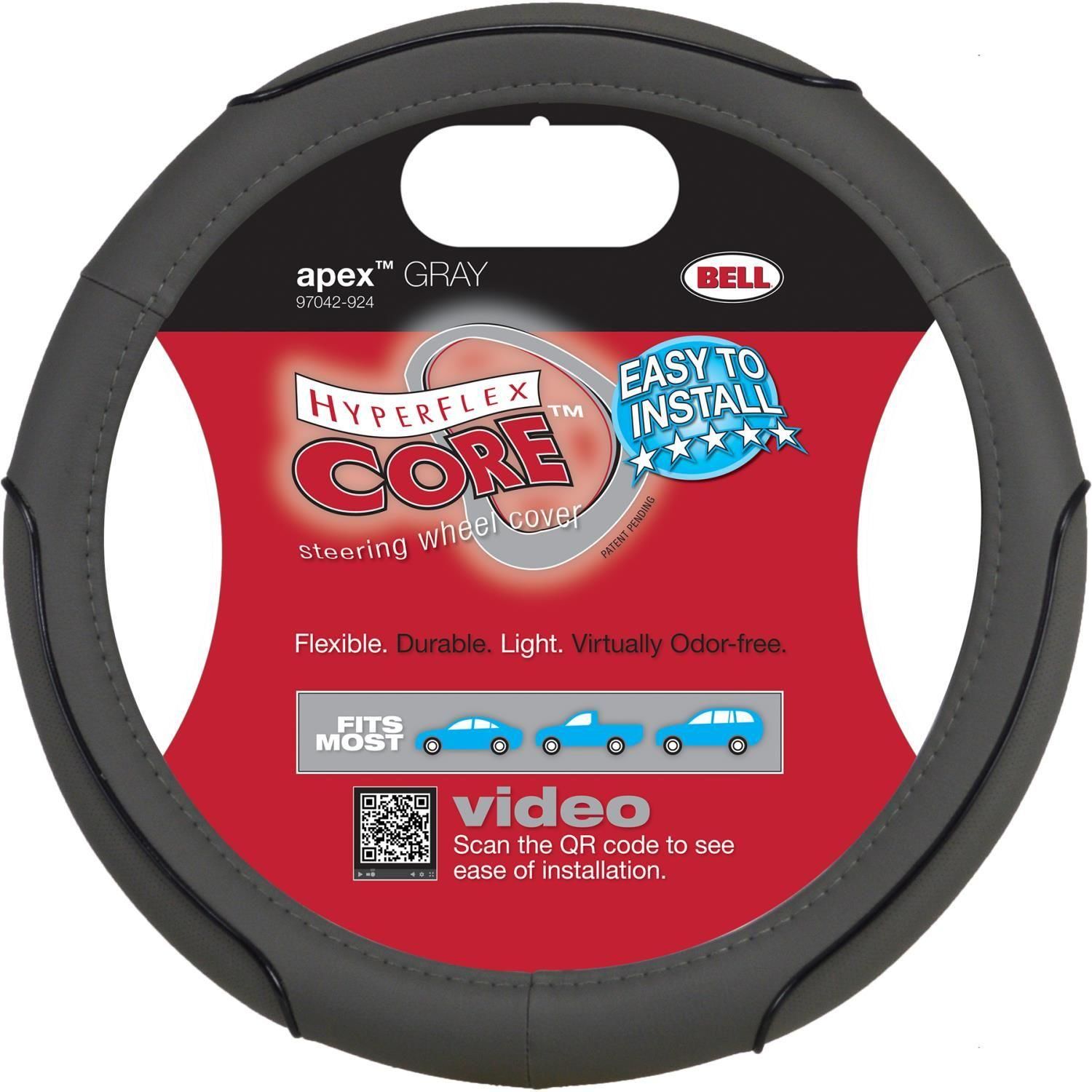 Bell Automotive Apex Gray Steering Wheel Cover