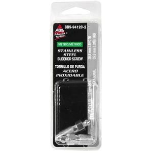 AGS BBS-9412C-2 M10 X 1in Stainless Steel Bleeder Screw for Ford Focus