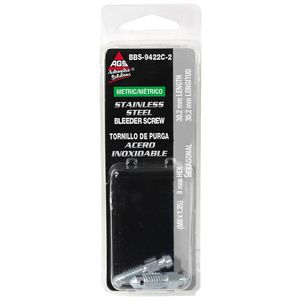 AGS M8 x 1 1/4in Stainless Steel Bleeder Screw for Ford Focus