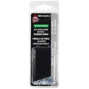 AGS M8 x 1in Stainless Steel Bleeder Screw for Ford Focus