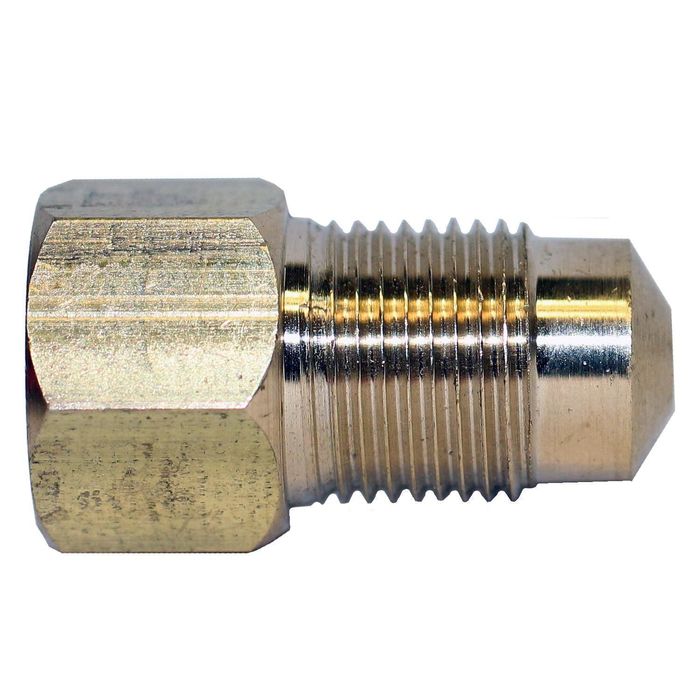 Brass Brake Line Pipe Connector – M10x1 Female To M12x1 Male Bubble Flare Fitting