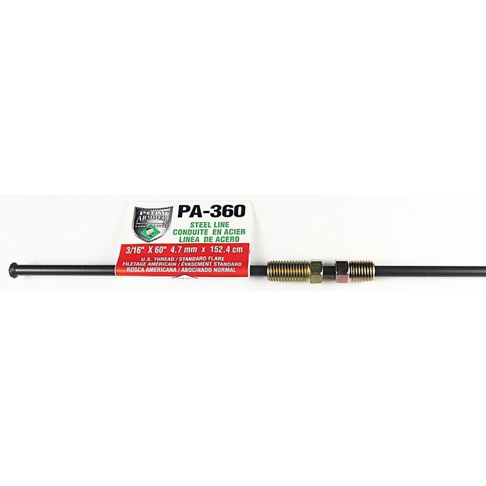 AGS Poly Armour 3/16in x 60in PVF Steel Brake Line