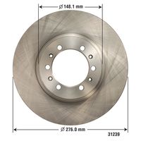 Duralast Brake Rotor 31239 for Mitsubishi Montero Sport