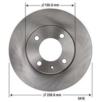 Duralast Brake Rotor 3416 for Volkswagen