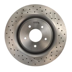 Complete Front Brake Kit - Drilled & Slotted 11.8" Rotors + Ceramic Pads For Jaguar S-Type & Lincoln LS