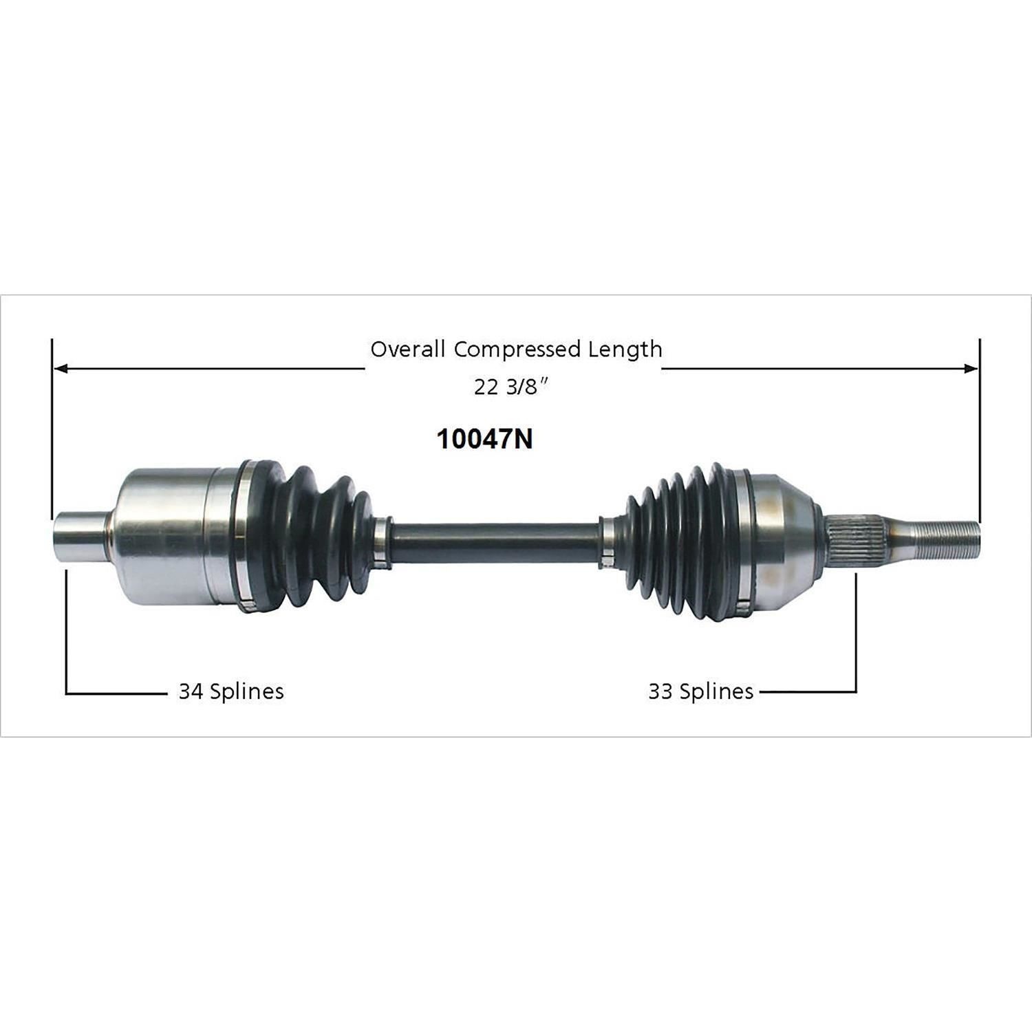 Duralast Gold Front Driver Side CV Axle 10047N