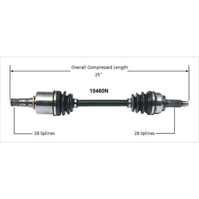 Duralast Gold Front Driver Side CV Axle 10460N