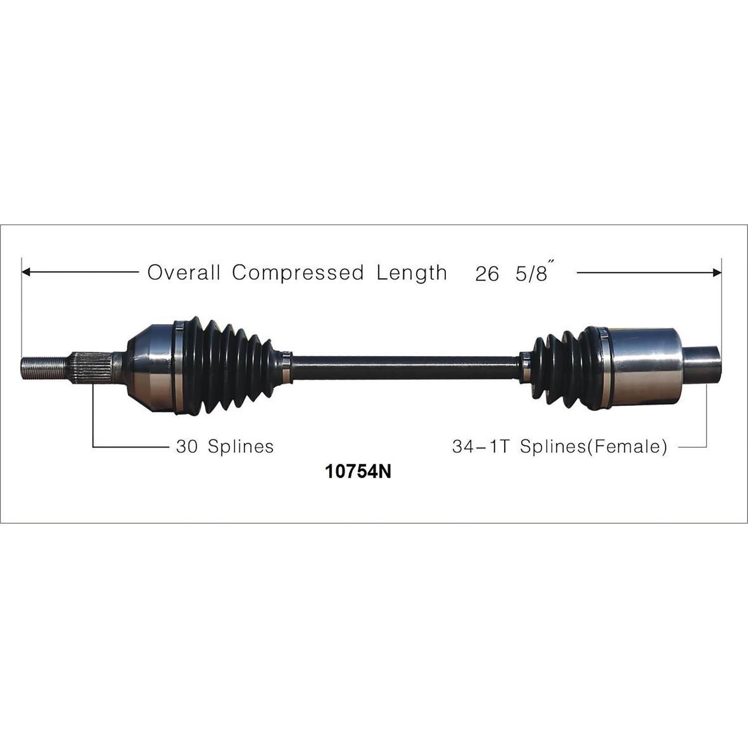 Duralast Gold Front Driver Side CV Axle 10754N