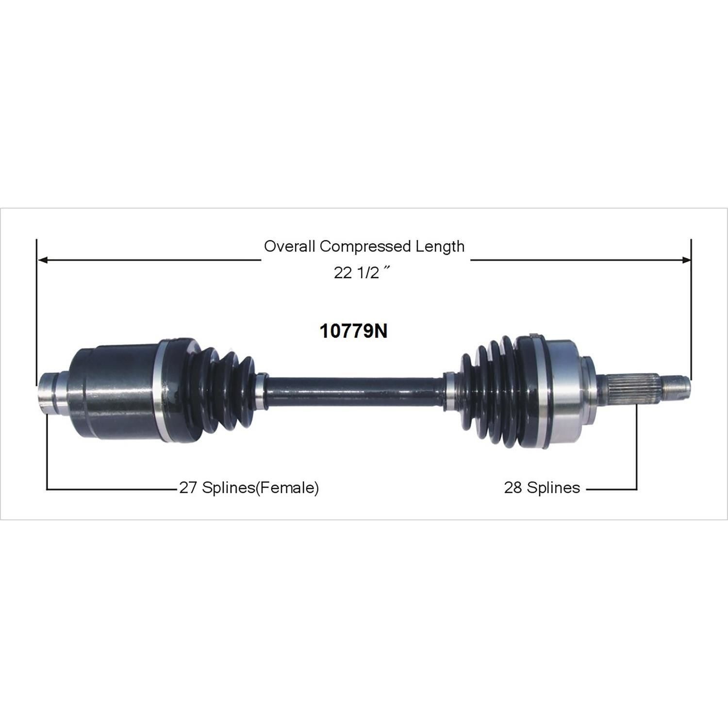 Duralast Gold Front Passenger Side CV Axle 10779N