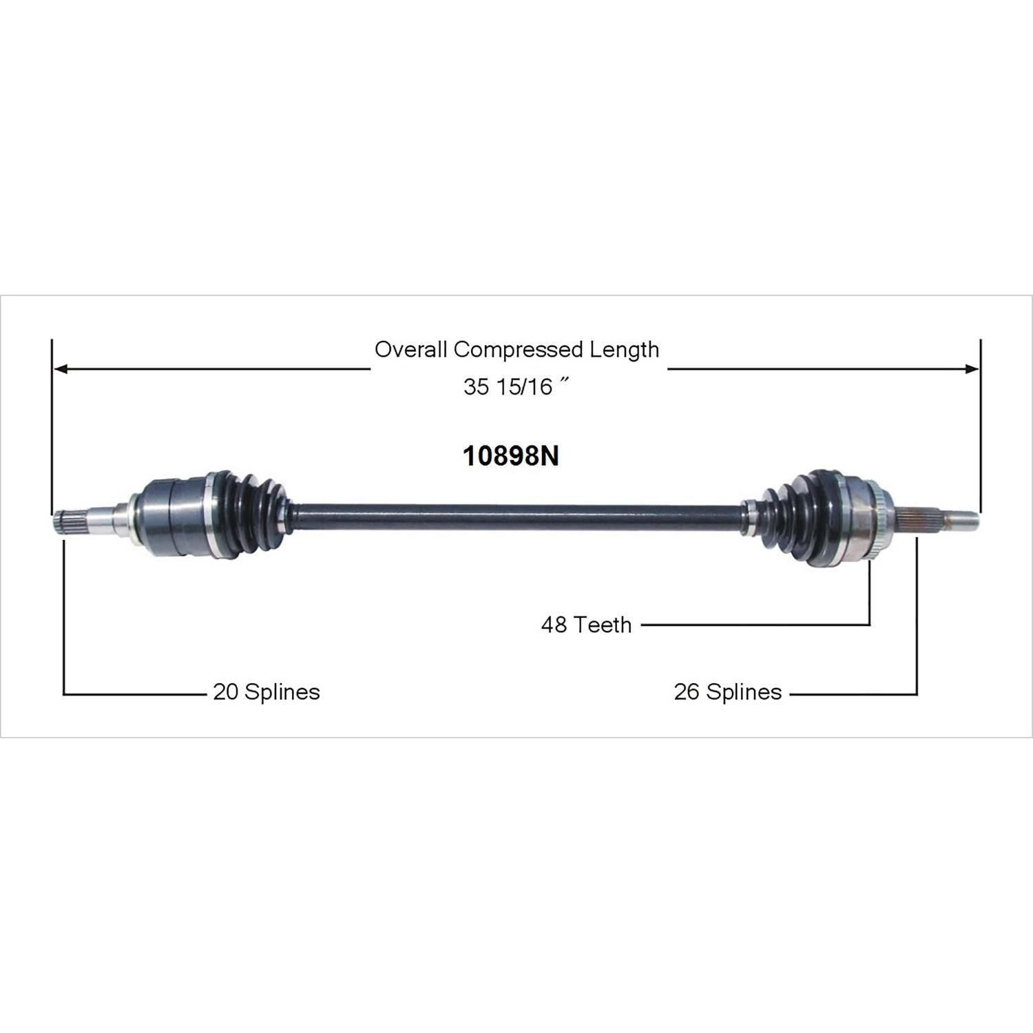 デラ Duralast Gold CV Axle 10898N