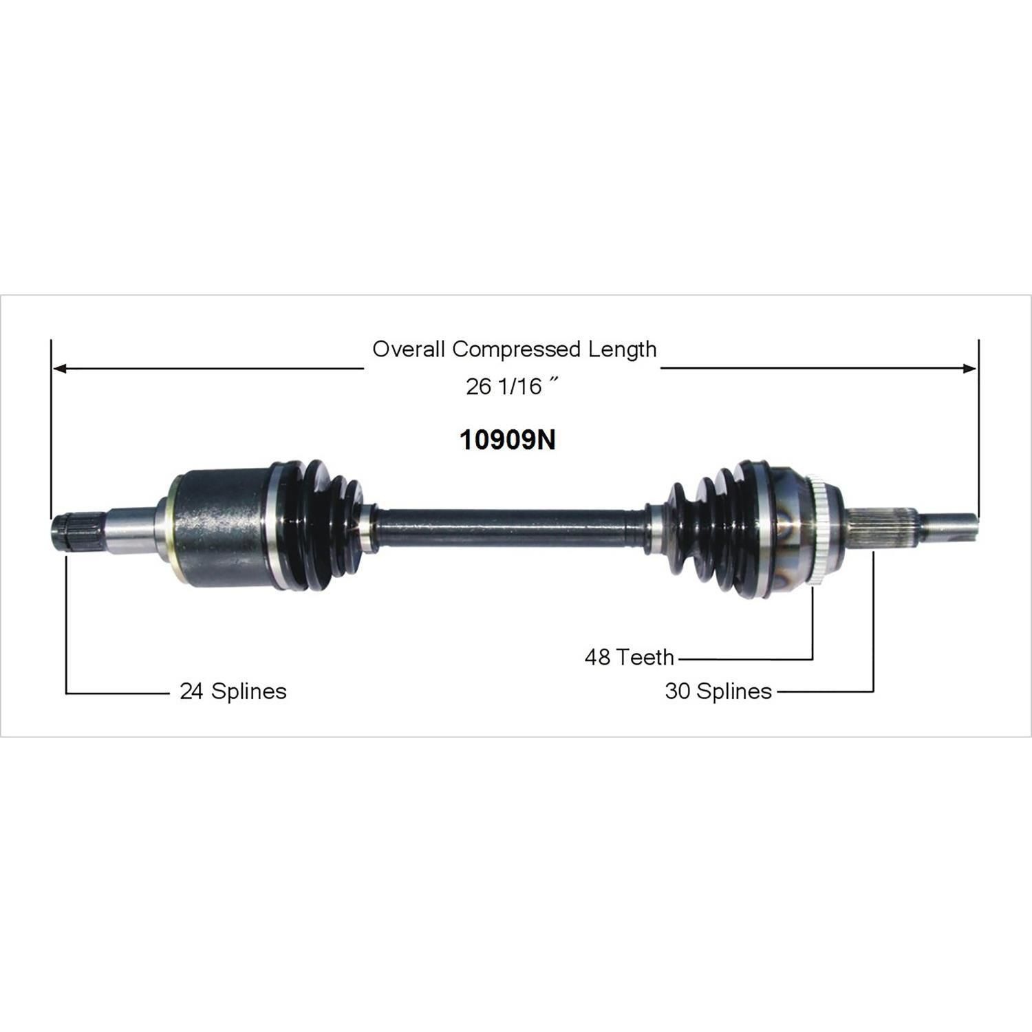 Duralast Gold Front Driver Side CV Axle 10909N