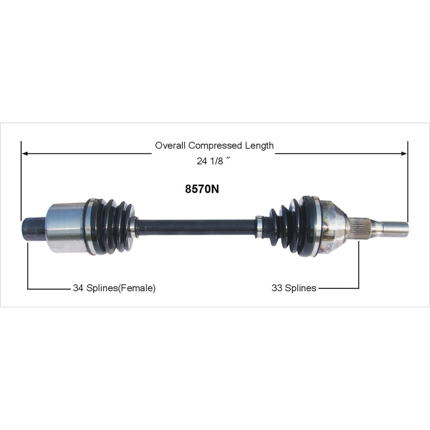 Duralast Gold Front Passenger Side CV Axle 8570N