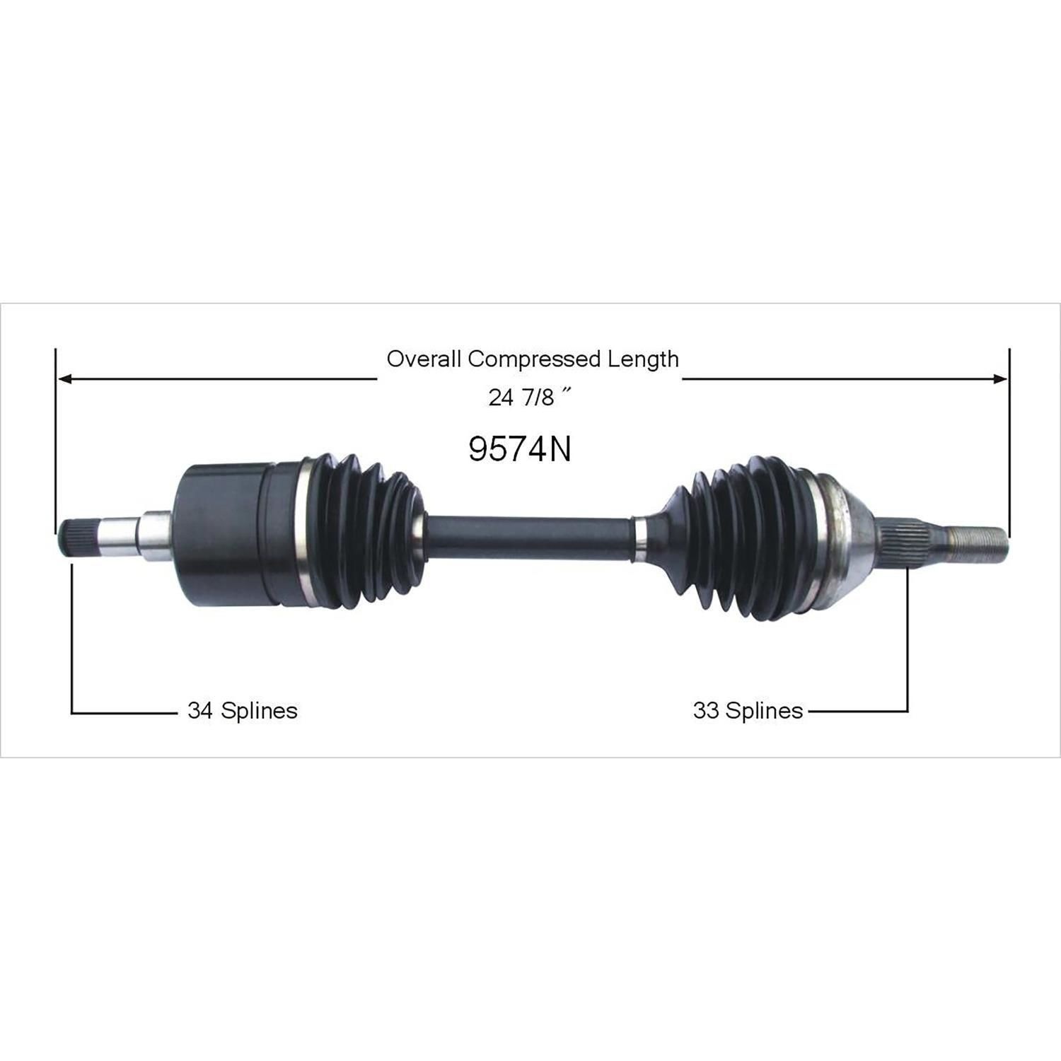 Duralast Gold Front Passenger Side CV Axle 9574N