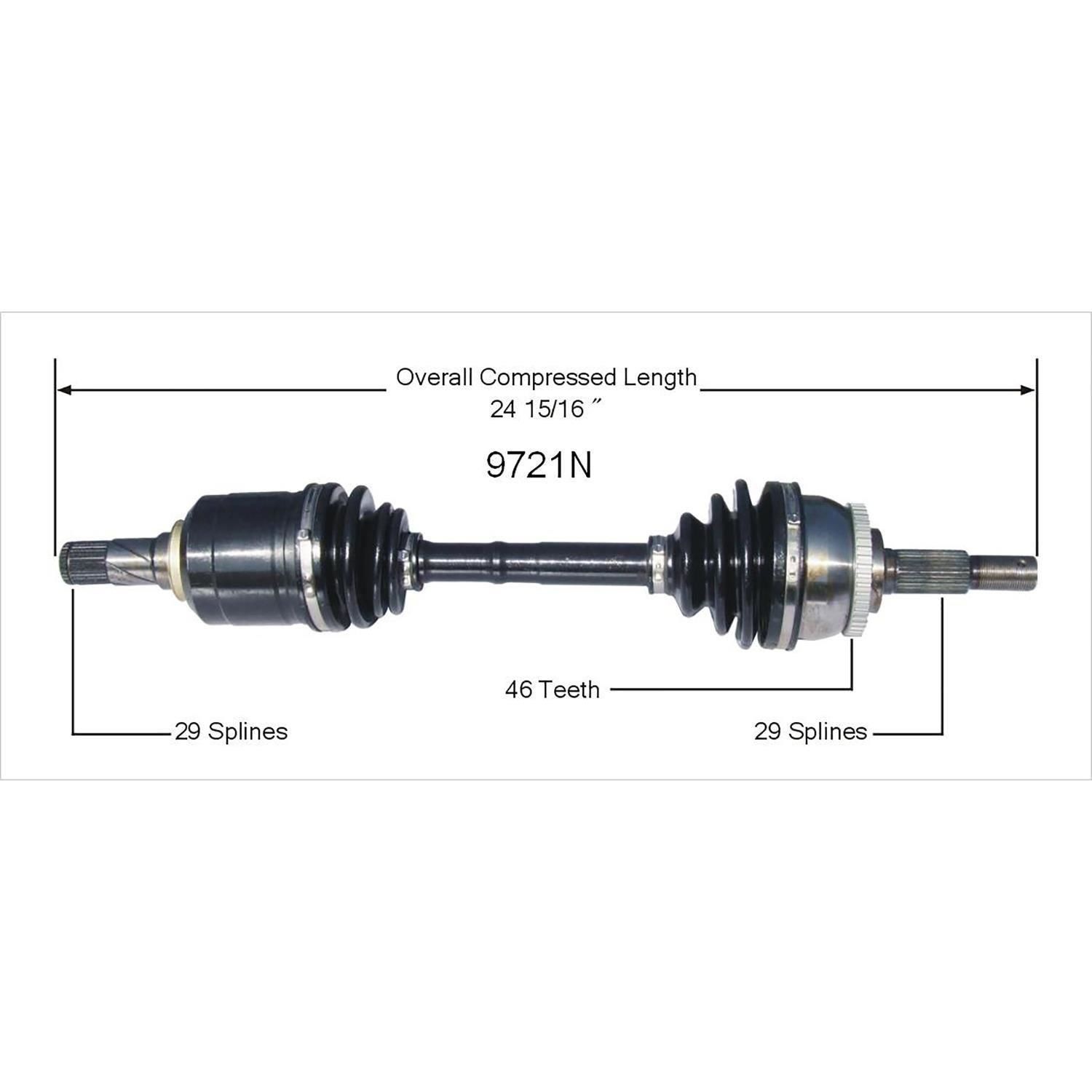 Duralast Gold Front Driver Side CV Axle 9721N