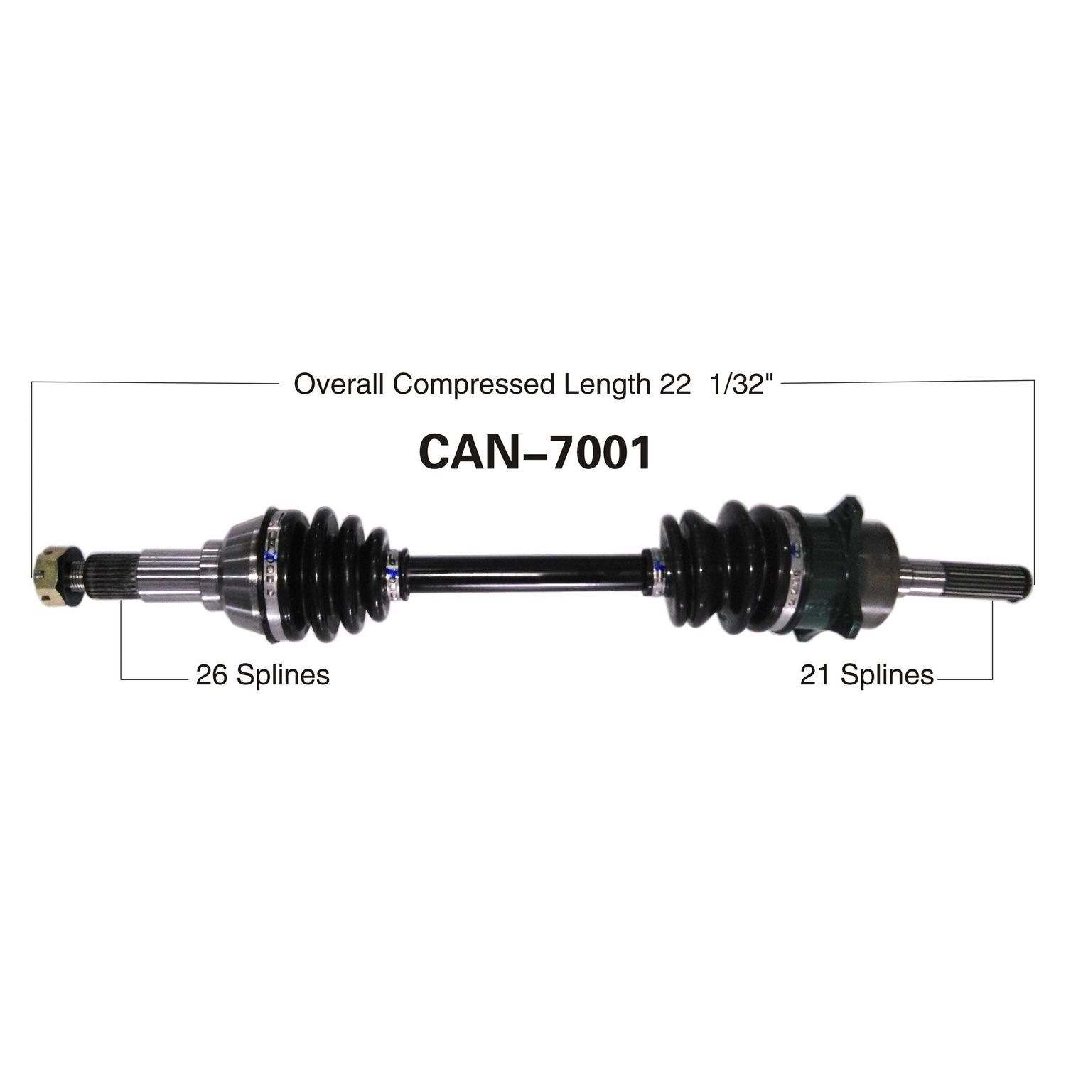 TrakMotive CAN7001 ATV Axle Shafts OE Replacement Front Right