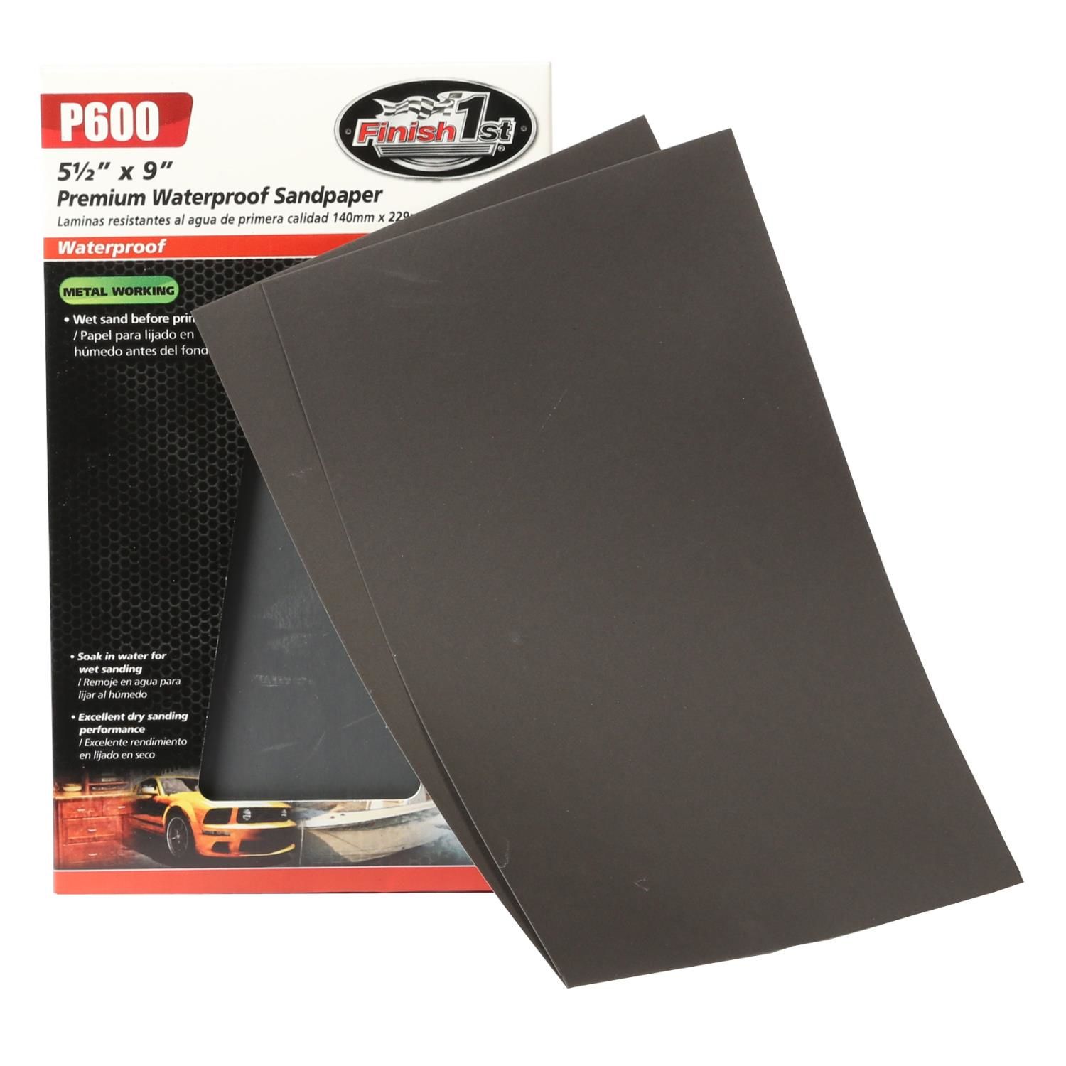 Finish 1st P600 Waterproof Sandpaper 25 Pack