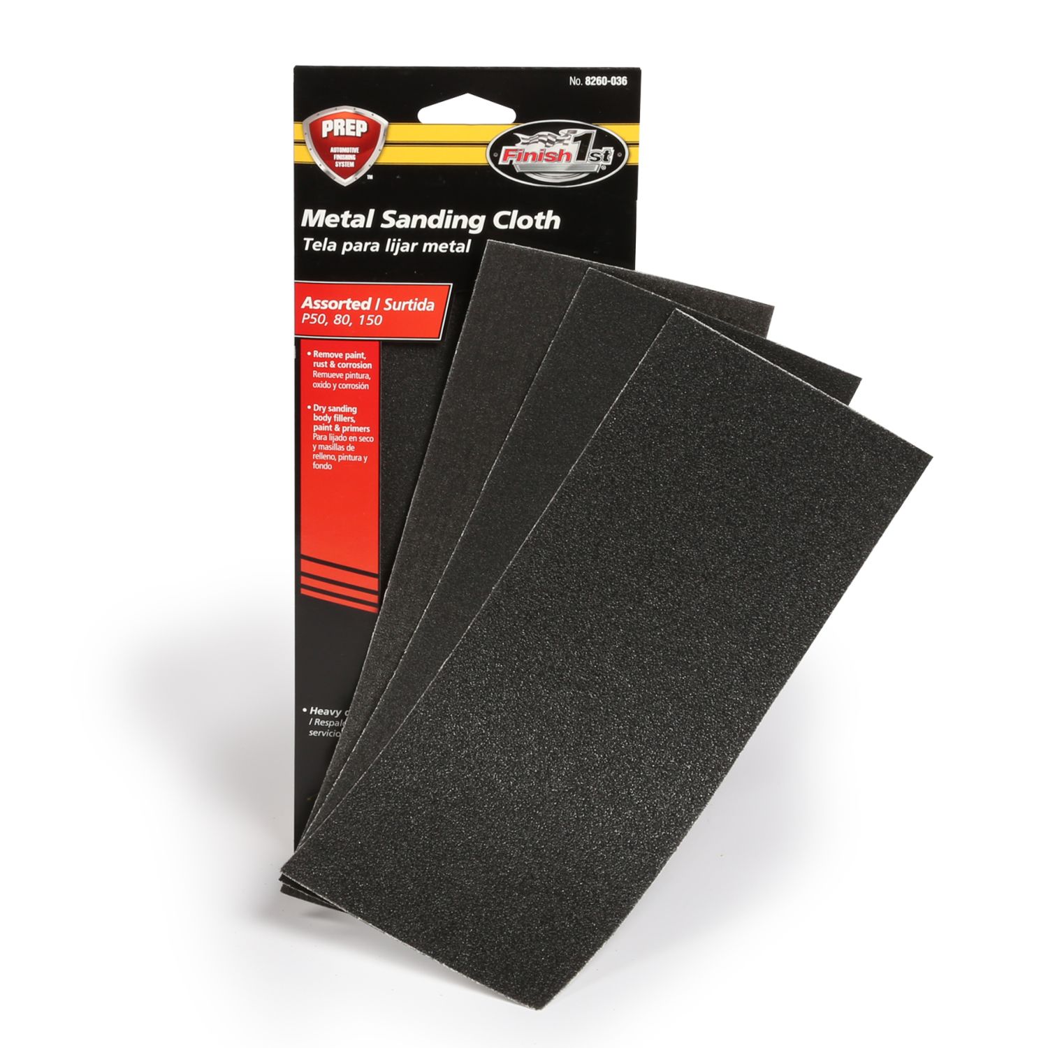 Finish 1st Assorted Metal Sanding Cloth 5 Pack