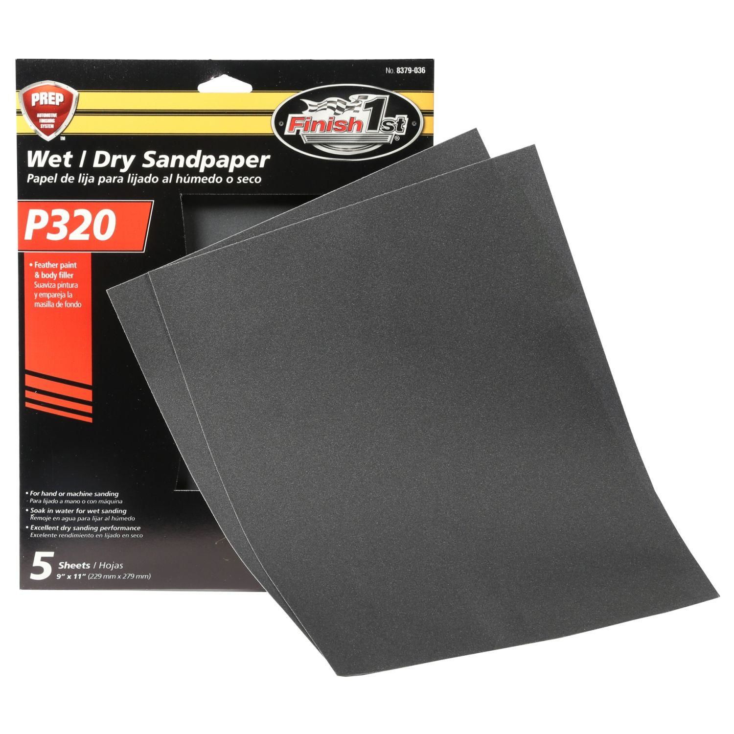 Finish 1st 9in x 11in P320 Wet/Dry Sandpaper 5 Pack