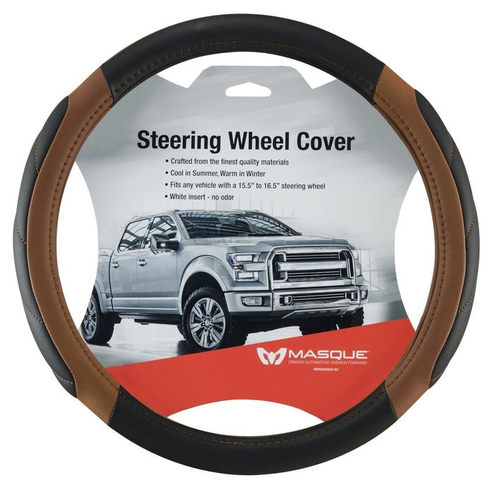 Masque Brown and Black Truck Steering Wheel Cover