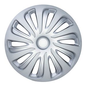 616 Replacement 15 Inches Metallic Silver Hubcaps 4pcs Set Hub Cap Wheel  Cover