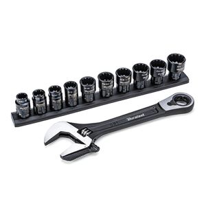 Duralast Pass Thru Adjustable Wrench Set 11 Piece