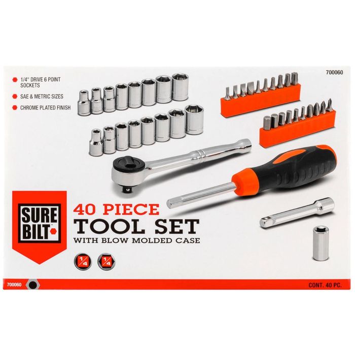 Black + Decker Black & Chrome 40-Piece Mechanic Set