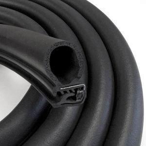 AmeriSeal Black 1 3/8in x 3/4in x 10ft Multi - Purpose Push-On Steel Core Seal