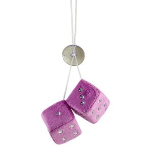 pink fluffy dice