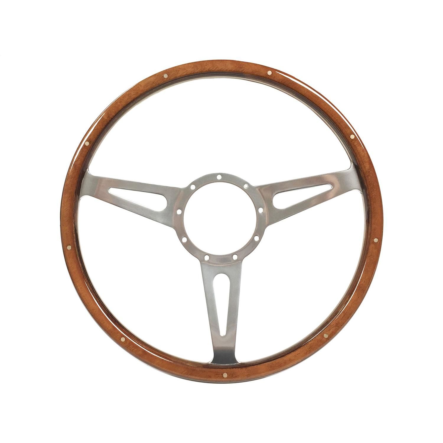 Auto Pro USA Auto Pro USA 15in Diameter Premium Mahogany Finish Wood Grip Steering Wheel ST3053
