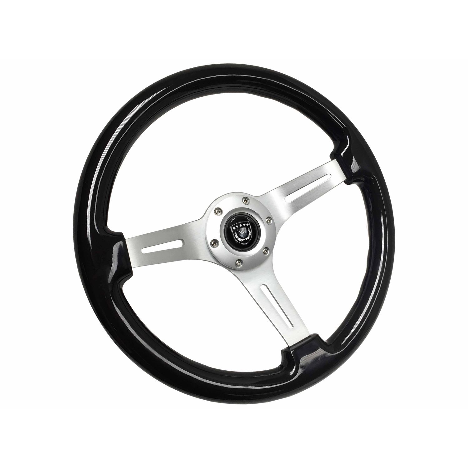 Auto Pro USA Auto Pro USA 14 in. Diameter Premium Black Ash Finish Wood