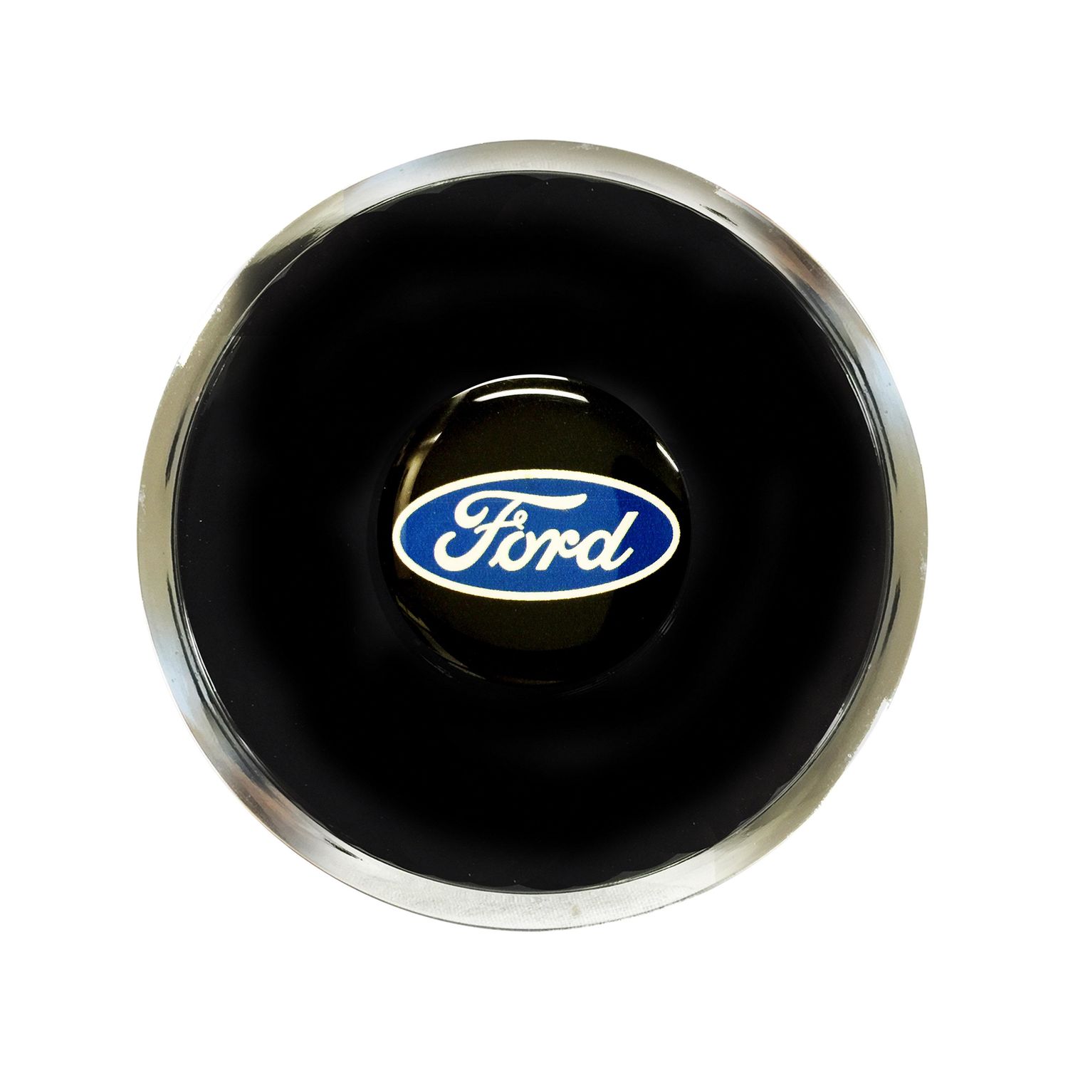 Auto Pro USA Blue Ford Oval Emblem S6 Deluxe Horn Button