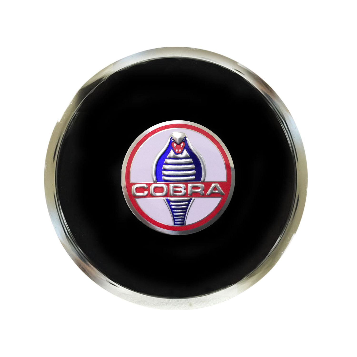 Auto Pro USA Ford Cobra 3D Foil Emblem S6 Deluxe Horn Button