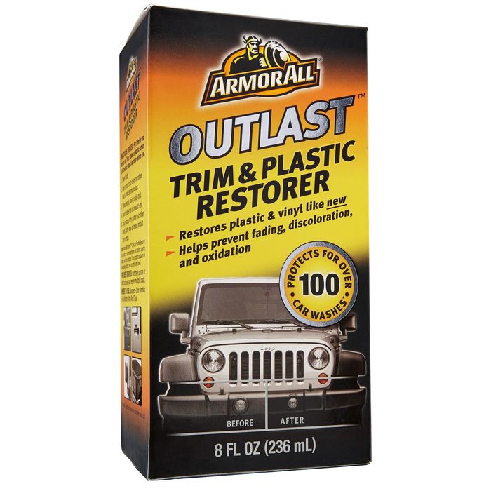 CAR GUYS Plastic Restorer Solution for Bringing Rubber, Vinyl & Plastic, 8  oz