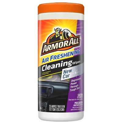 Armor All Air Freshening Cleaning Wipes New Car 25 Count 17952